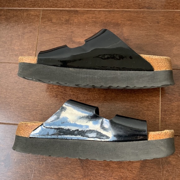 Women’s patent leather platform Birkenstocks, size 8 - Picture 7 of 9